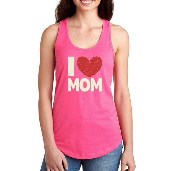 I Heart Mom Big Red Heart Racerback Tank Women -Image by Shutterstock, Female Medium