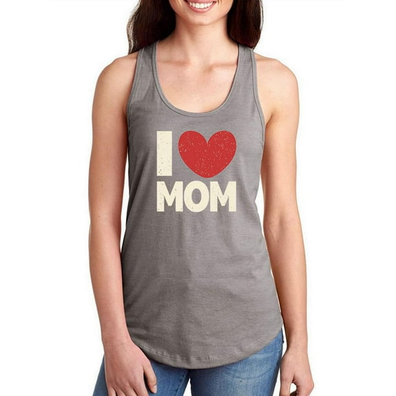 I Heart Mom Big Red Heart Racerback Tank Women -Image by Shutterstock, Female Medium