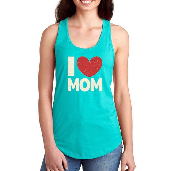 I Heart Mom Big Red Heart Racerback Tank Women -Image by Shutterstock, Female Small