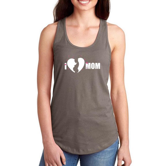 I Heart Mom Pregnant Woman Racerback Tank Women -Image by Shutterstock, Female XX-Large
