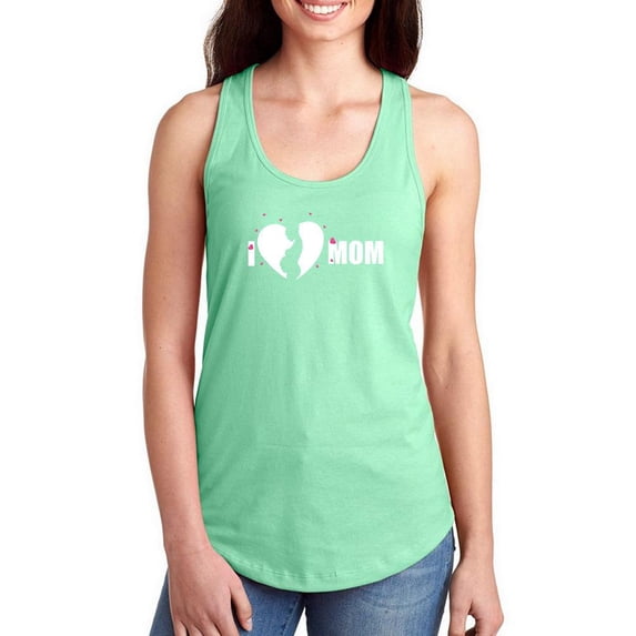 I Heart Mom Pregnant Woman Racerback Tank Women -Image by Shutterstock, Female XX-Large