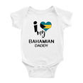 thumbnail image 1 of I Heart My Bahamian Daddy Bahamas Love Flag Baby One-Pieces (White, 12-18 Months), 1 of 5