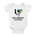 thumbnail image 1 of I Heart My Bahamian Grandma Bahamas Love Flag Baby One-Pieces (White, 12-18 Months), 1 of 5