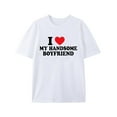 thumbnail image 1 of I Heart My Boyfriend Adult Tshirt Black BF T-Shirt Funny Couple Gifts Tee Heart Graphic Novelty Shirt Pure Cotton Tops, 1 of 2