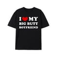 thumbnail image 1 of I Heart My Boyfriend Adult Tshirt Black BF T-Shirt Funny Couple Gifts Tee Heart Graphic Novelty Shirt Pure Cotton Tops, 1 of 7