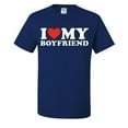 thumbnail image 1 of I Heart My Boyfriend Funny Mens T-shirts , Royal Blue, X-Large, 1 of 5