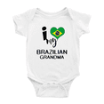 thumbnail image 1 of I Heart My Brazilian Grandma Brazil Love Flag Baby Bodysuit (White, 3-6 Months), 1 of 5