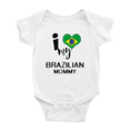 thumbnail image 1 of I Heart My Brazilian Mommy Brazil Love Flag Baby Bodysuit (White, 6-12 Months), 1 of 5