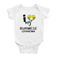 thumbnail image 1 of I Heart My Burmese Grandma Myanmar Love Flag Newborn Clothes Outfits (White, 18-24 Months), 1 of 5