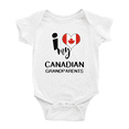 thumbnail image 1 of I Heart My Canadian Grandparents Canada Love Flag Baby One-Pieces Baby Bodysuit (White, 18-24 Months), 1 of 5