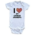 thumbnail image 1 of I Heart My Chinese Grandpa China Flag Baby Bodysuit, 6-9 Months White, 1 of 2