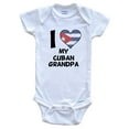 thumbnail image 1 of I Heart My Cuban Grandpa Cuba Flag Baby Bodysuit, 0-3 Months White, 1 of 2