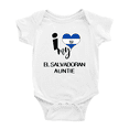 thumbnail image 1 of I Heart My El Salvadoran Auntie El Salvador Love Flag Newborn Clothes Outfits (White, 0-3 Months), 1 of 5