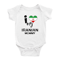 thumbnail image 1 of I Heart My Iranian Mommy Iran Love Flag Baby One-Pieces (White, 0-3 Months), 1 of 5