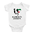 thumbnail image 1 of I Heart My Kuwaiti Grandpa Kuwait Love Flag Baby One-Pieces Baby Bodysuit (White, 12-18 Months), 1 of 5