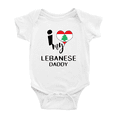 thumbnail image 1 of I Heart My Lebanese Daddy Lebanon Love Flag Baby One-Pieces (White, 18-24 Months), 1 of 5