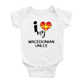 thumbnail image 1 of I Heart My Macedonian Unlce Macedonia Love Flag Newborn Clothes Outfits (White, 0-3 Months), 1 of 5