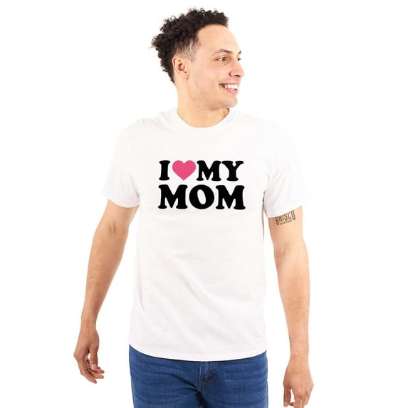 I Heart My Mom Mother Day Love Plus Size Crewneck Graphic Tee Shirt Brisco Brands 4X