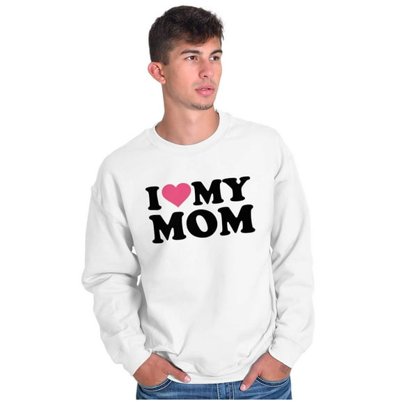 I Heart My Mom Mother Day Love Unisex Plus Fleece Graphic Sweatshirt Brisco Brands 2X