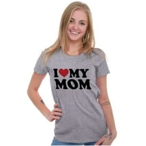 I Heart My Mom Mother Day Love Women's T Shirt Ladies Tee Brisco Brands 2X