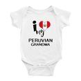thumbnail image 1 of I Heart My Peruvian Grandma Peru Love Flag Newborn Clothes Outfits (White, 0-3 Months), 1 of 5