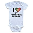 thumbnail image 1 of I Heart My Portuguese Grandpa Portugal Flag Baby Bodysuit, 3-6 Months White, 1 of 2