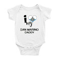 thumbnail image 1 of I Heart My San Marino Daddy Love Flag Newborn Clothes Outfits (White, 0-3 Months), 1 of 5