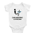 thumbnail image 1 of I Heart My San Marino Grandma Love Flag Newborn Clothes Outfits (White, 12-18 Months), 1 of 5