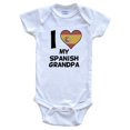 thumbnail image 1 of I Heart My Spanish Grandpa Spain Flag Baby Bodysuit, 6-9 Months White, 1 of 2