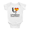 thumbnail image 1 of I Heart My Spanish Grandparents Spain Love Flag Newborn Clothes Outfits (White, 3-6 Months), 1 of 5