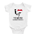 thumbnail image 1 of I Heart My Yemeni Grandparents Yemen Love Flag Infant Romper Baby Bodysuit (White, 12-18 Months), 1 of 1