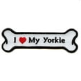 thumbnail image 1 of I Heart My Yorkie Dog Bone Iron On Applique Patch, 1 of 3