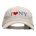 thumbnail image 1 of I Heart NY Embroidered Washed Cap - Beige OSFM, 1 of 5