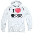 thumbnail image 1 of I Heart Nerds - Junior White Sheer Cap Sleeve Tee/Sm - Pull-Over Hoodie - XXXXX-Large, 1 of 2