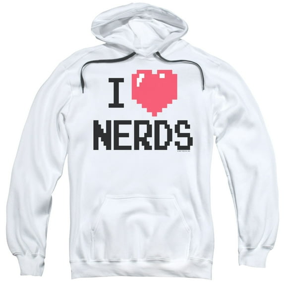 I Heart Nerds - Junior White Sheer Cap Sleeve Tee/Sm - Pull-Over Hoodie - XXXXX-Large