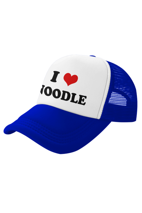 I Heart Noodle Love Food Funny Trucker Hat Mesh Cap Unisex Blue