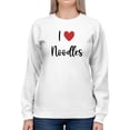 thumbnail image 1 of I Heart Noodles  Sweatshirt Women -Smartprints Designs, Female XX-Large, 1 of 4
