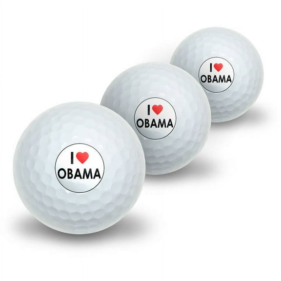 I Heart Obama Novelty Golf Balls, 3pk