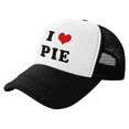 thumbnail image 1 of I Heart Pie Love Food Funny Trucker Hat Mesh Cap Unisex Black, 1 of 5