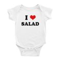 thumbnail image 1 of I Heart Salad Love Food Funny Baby Rompers Bodysuit (White, 18-24 Months), 1 of 5