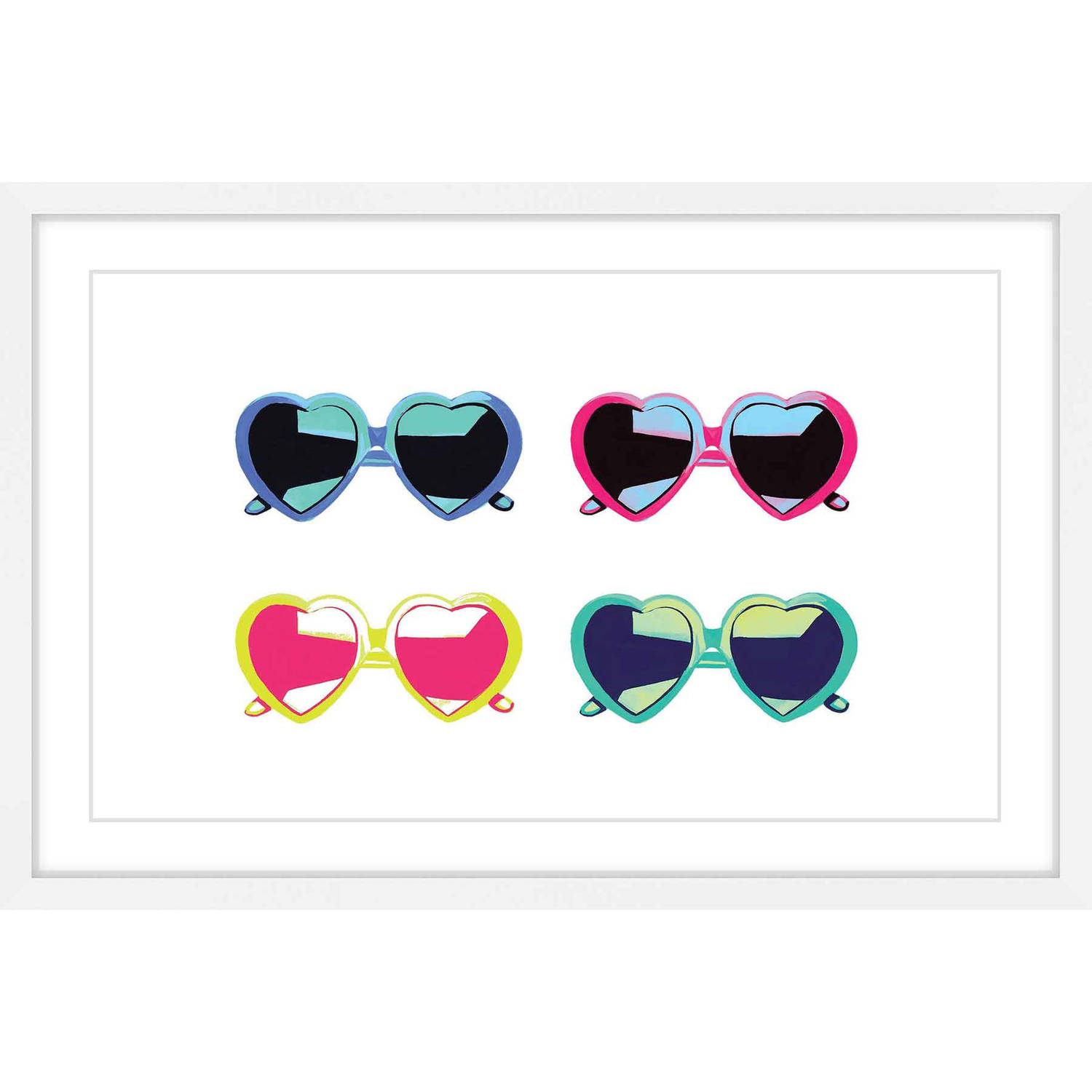 "I Heart Shades" Framed Painting Print