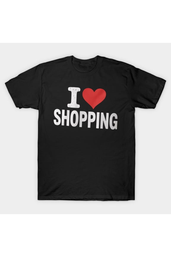 I Heart Shopping Funny Retail Therapy Graphic G2747 Unisex T-Shirt, Up to Size 5XL
