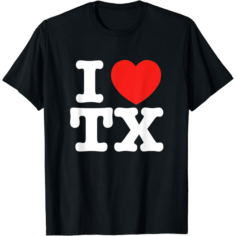 I Love Tx Heart Texas Tee Shirt