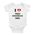 thumbnail image 1 of I Heart Thai Ridgeback Dog Funny Baby Rompers Baby Clothes (White, 3-6 Months), 1 of 5