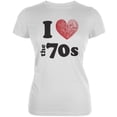 thumbnail image 1 of I Heart The 70s White Juniors Soft T-Shirt - X-Large, 1 of 1