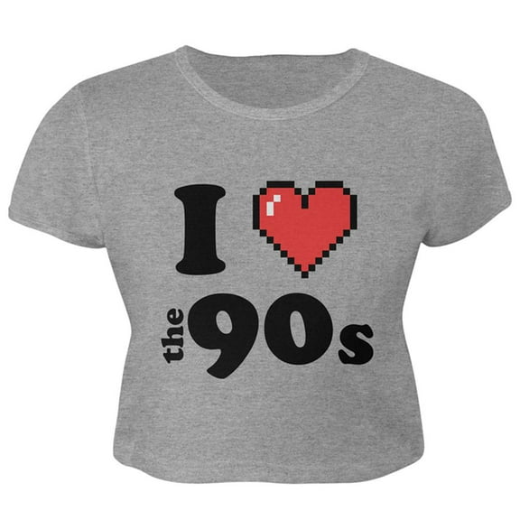 I Heart The 90s Juniors Crop Top T-Shirt