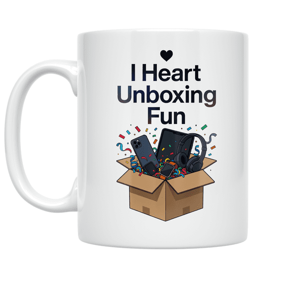 I Heart Unboxing Fun - Tech Subscription Box Enthusiast - 11 oz Ceramic Coffee Mug