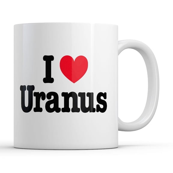 I Heart Uranus Mug Funny Sarcastic Space Graphic Novelty Coffee Cup