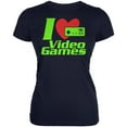 thumbnail image 1 of I Heart Video Games Gen 1 Juniors Soft T Shirt Navy 2XL, 1 of 1