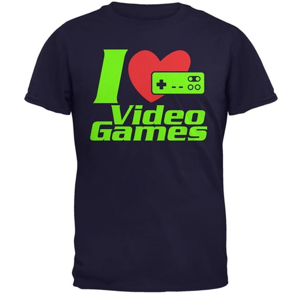 I Heart Video Games Gen 1 Mens T Shirt Navy 2XL